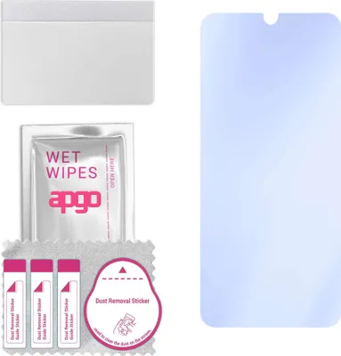 Produktbild von apgo Hybrid Schutzglas, kompatibel mit Samsung Galaxy A04s, 9H Härte, Flexible Nano Glass PRO, toller Ersatz für Hartglas, kratzfester Displayschutzglas, Displayschutz, Full Glue