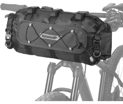Obrázek produktu pro Voděodolná brašna na řídítka kola, objem 12 litrů, přední brašna, vhodná pro bikepacking, lze nosit i jako tašku přes rameno, černá barva