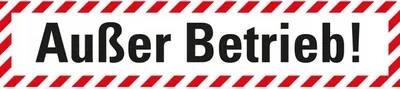 Produktbild von Dreifke® Aufkleber I Wartungsaufkleber Außer Betrieb!, Folie, selbstklebend, ...