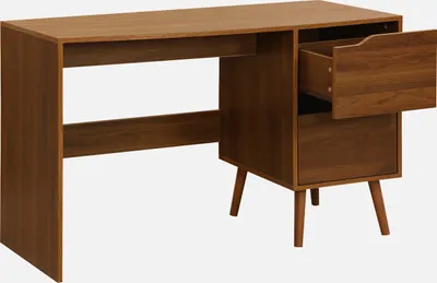 Produktbild von sweeek - Schreibtisch mit 2 Schubladen mit Holzdekor - Nussbaumlook