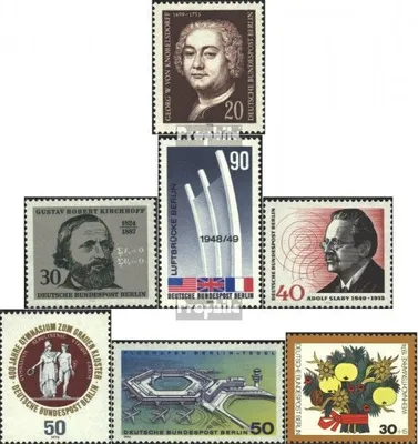 Produktbild von Briefmarken Berlin (West) 1974 Mi 464,465,466,467,472, 477,481 (kompl.Ausg.) gestempelt Knobelsdorff