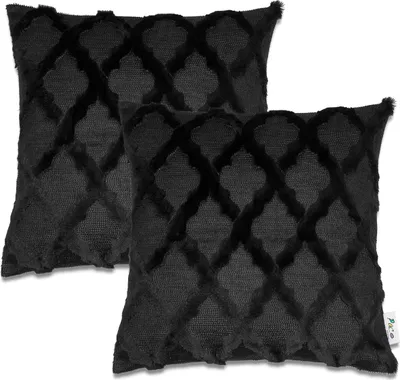 Produktbild von Kissenbezug Deko Kissenhülle Kissenbezüge Skandi Muster 2er Set Sofa Zierkissen