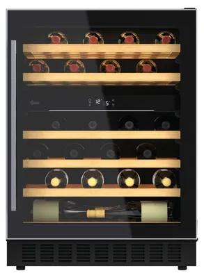 Produktbild von Hoover H-WINE 700 HWCB 60/N, Freistehend, 46 Flasche(n), G, Innenbeleuchtung, Schwarz, Schwarz