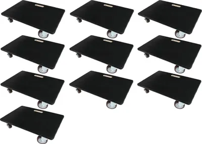 Produktbild von Mega Deal 10x Profi Transportroller HERCULES | BxT 40x60 cm | Traglast 500 kg | 4 Gummirollen & Griff | Sperrholzplatte mit Gummibelag | Rollbrett für Möbel Umzug Werkstatt Möbelroller