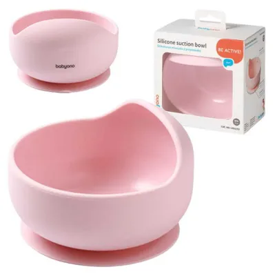 Produktbild von Babyono Silikontasse mit Saugnapf Rosa 6m+