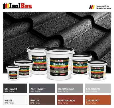 Produktbild von Isolbau Dachfarbe Anthrazit 4 kg Sockelfarbe Fassadenfarbe Dachlack