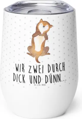 Produktbild von Mr. & Mrs. Panda Thermo Becher Hund Streicheln - Weiß - Geschenk, Hunde, Sprüche, kaffee tasse, thermosbecher, Thermobecher, Weinbecher, Kraulen, glühweinbecher, Bauch