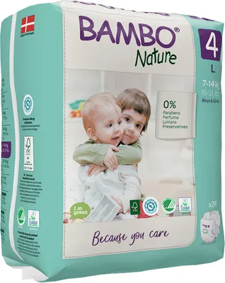 Produktbild von Bambo Nature 1000019254, Junge/Mädchen, Windel mit Klebeband, 7 kg, 14 kg, Weiß, Velcro