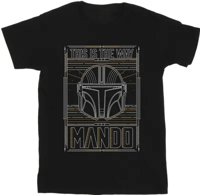 Produktbild von Star Wars - "The Mandalorian The Way" T-Shirt für Herren BI47406 (L) (Schwarz)