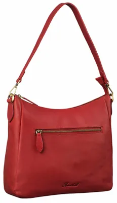 Produktbild von Benthill Damen Tasche Leder - Handtasche aus echtem Rindsleder - Umhängetasche mit Reißverschluss - Schultertasche / Ledertasche - Vintage Bag
