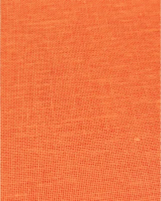 Produktbild von Evenweave-Stoff, Marke Permin Lino, vorgeschnitten, 28 ct., Farbe 076, leuchtendes Orange, Stickstoff, 100% Leinen, 46x46 cm