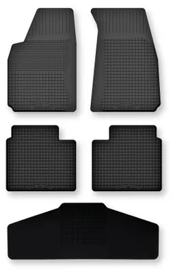 Productafbeelding van Rubberen automatten + tunnelmat voor Hyundai ioniq 6 vanaf 2022 (sedan) – 5-delig, zwart, op maat – Wielganizator Semi-Universal