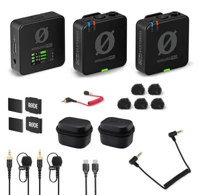 Zdjęcie produktu dla Zestaw mikrofonów bezprzewodowych Rode Wireless Pro z adapterem