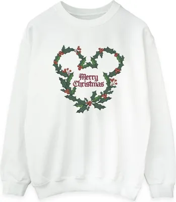 Produktbild von Disney - "Merry Holly" Sweatshirt für Damen BI28871 (S) (Weiß)