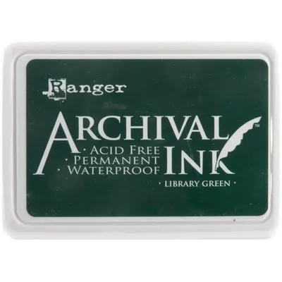 Produktbild von Ranger Archival Ink Stempelkissen - Feinkontur/Wasserfest Library Green
