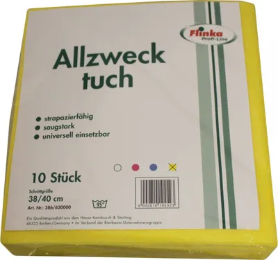 Obrázek produktu pro Univerzální utěrka Flinka žlutá 38 x 40 cm žlutá balení po 10 ks