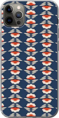 Produktbild von MuchoWow® Handyhülle Schutzhülle Hülle für Telefoonhoesje iPhone 12 Pro Max Muster - Abstrakt - Blumen Silikon Softcase Handy Hülle - Hartschale