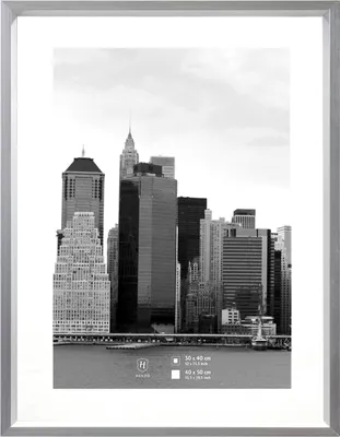 Immagine prodotto di Cornice Henzo METALLICA 40x50 cm argento con passe-partout 30x40 cm