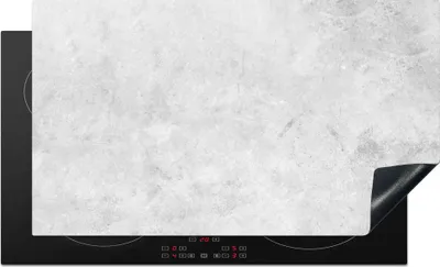 Produktbild von KitchenYeah© Herdabdeckplatte Marmor - Textur - Grau - Marmoroptik , 91x52cm, Küche Deko, Glaskeramikkochfeld Herdabdeckung, Abdeckplatte fùr Kochfeld