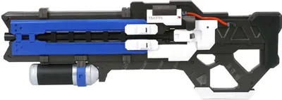 Obrázek produktu pro Těžká impulsní puška Overwatch ze hry Soldier 76 vyrobená ze dřeva | zbraň pro cosplay nebo jako dekorace