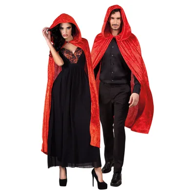 Produktbild von Cape Dawn Teufel Vampir Umhang rot Karneval Halloween Kostüm 170 cm