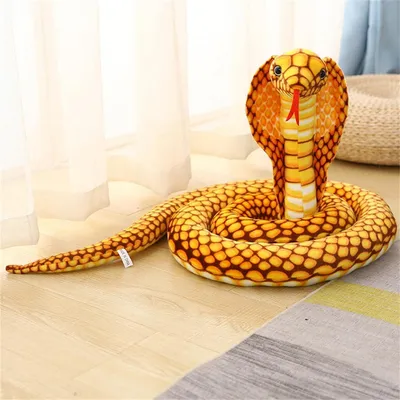 Productafbeelding van Pluche slang, 170 cm, geel