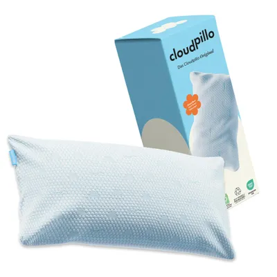Produktbild von Cloudpillo Kopfkissen 40x80 cm – Ergonomisches Memory-Foam-Kissen für Seitenschläfer, höhenverstellbares Schlafkissen für alle Schlafpositionen
