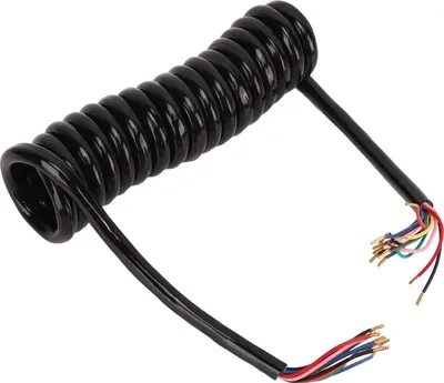 Image de Trailer 13 Core Coiled Cable Insulated Sheath Copper 20AWG Power Extension Cable 9.8ft