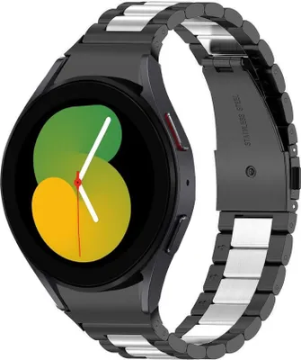 Produktbild von Strap-it Gliederarmband - Kompatibel mit Samsung Galaxy Watch 5 Armband 40mm Ersatzarmband Edelstahl - Faltschließe - Hochwertiges Material - für Samsung Galaxy Armband Silber