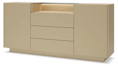 Productafbeelding van FURNLUX Kommode Hiro B, beige, 177 cm / Hoofdkleur: Beige / Afmetingen: 177 x 83 x 40 cm