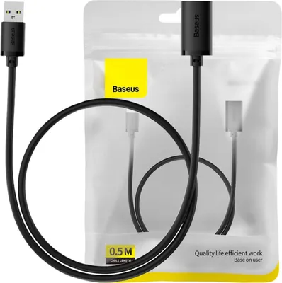 Immagine prodotto di USB 2.0 Extension cable Baseus male to female, AirJoy Series, 0.5m (black)