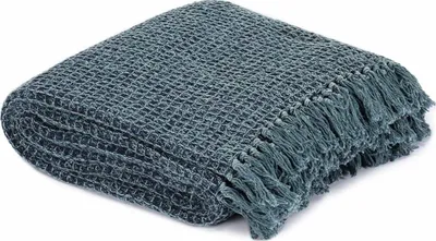 Obrázok produktu pre vidaXL Throw bavlna 125x150 cm indigovo modrá