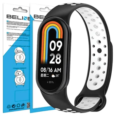 Immagine prodotto di Cinturino Beline Mi Band 9/8 Nero/Bianco /Nero/Bianco