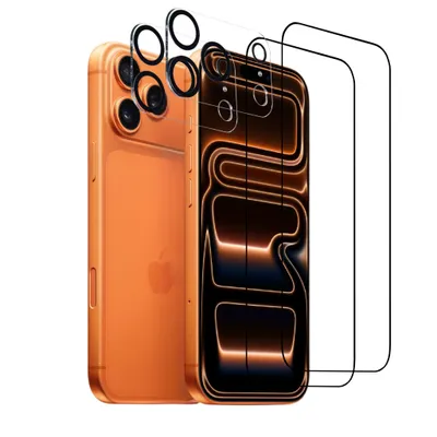 Produktbild von iPhone 17 Pro Kameraschutz Displayschutz Schutzglas für iPhone 17 Pro 2er Pack Panzerfolie Bildschirm Kamera Glasfolie