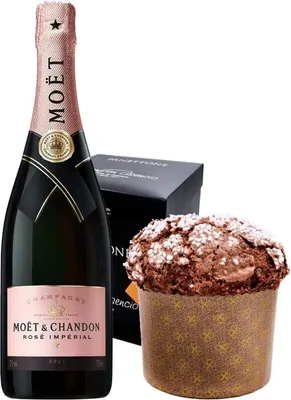 Immagine prodotto di Pack Moet & Chandon Rosé + Panettone Juanfran Chocolate y Naranja 550gr. Champagner Frankreich Champagner 625 cl 12.0 %