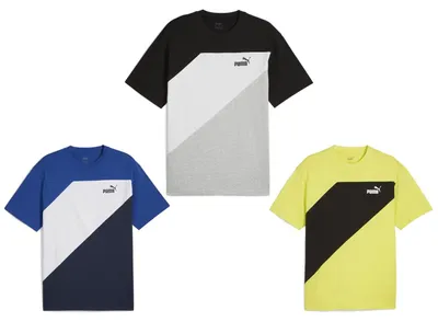 Produktbild von PUMA Herren Power Colorblock Tee Baumwolle T-Shirt Farbwahl