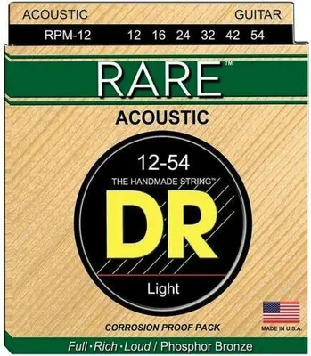 Imagen del producto de DR Strings RPM-12: Cuerdas raras para guitarra acústica