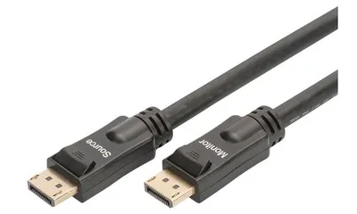 Image de DIGITUS AK-340105-150-S Câble de connexion Displayport DIGITUS, DP, m/amp St/St, 15m