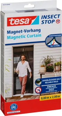 Obrázek produktu pro tesa 55374-00000-00 tesa Fliegengitter Insect Stop Magnetvorhang anthrazit 0,8 x 2,0 m