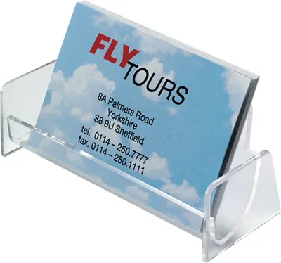 Produktbild von SIGEL VA120 Visitenkarten-Aufsteller, glasklar, für bis zu 50 Karten (max. 97x85 mm)