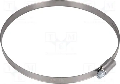 Zdjęcie produktu dla 1 x Opaska zaciskowa: zakres średnic 140÷160 mm, szerokość 12 mm, wykonana ze stali AISI 430, model DD2140. Opaski zaciskowe