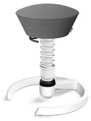 Produktbild von Swopper Air – Ergonomischer Hocker mit weicher Polsterung – Höhenverstellbarer Bürohocker ohne Rollen – Sitzhocker für einen gesunden Rücken, Feder Standard