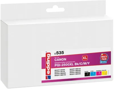 Produktbild von Druckerpatronen kompatibel mit Canon PGI-2500XLBk/C/M/Y Multipack Packung mit 6 Stück