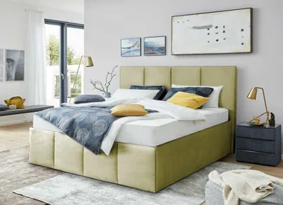 Produktbild von Polsterbett Dalas Avocado 100 x 200 x 40 cm Stauraum Ohne Matratze und Lattenrost