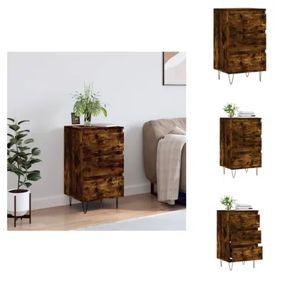 Produktbild von vidaXL Sideboard Räuchereiche 40x35x70 cm Holzwerkstoff -  Sideboards