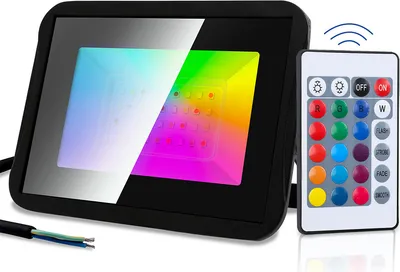 Zdjęcie produktu dla Fiqops RGB Floodlight Reflektor zewnętrzny IP67 Ściemnialny 160-265V Reflektor ogrodowy 30W