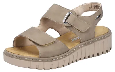 Produktbild von Rieker Damen-Sandalette Beige, Farbe:beige/schlamm, EU Größe:41