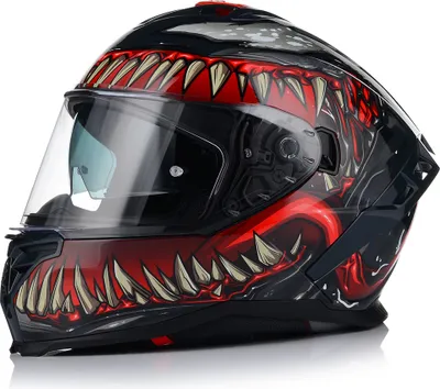 Produktbild von Integralhelm mit Sonnenblende | VITO PRESTO | Motorrad Helm Vollvisierhelm Mopedhelm ECE 22.06 | Motorradhelm Full-Face Helme | L (59-60cm)
