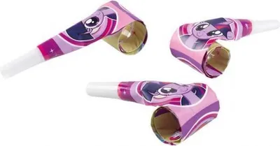 Productafbeelding van My Little Pony party thema roltongen/toeters 8x stuks - Feestartikelen/versiering