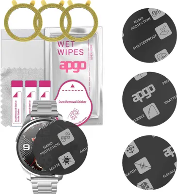 Produktbild von apgo 3 Stück Schutzglas, Matt, kompatibel mit G.Rossi SW012 Smartwatch, Hybrid 8H, Ersatz für Hartglas, Displayschutzglas, Bildschirmschutz, Displayschutz, kratzfest